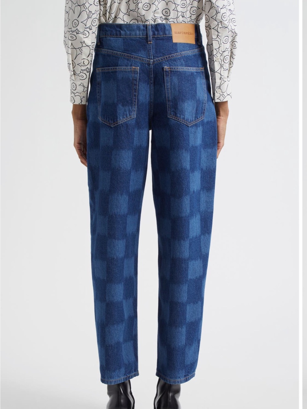Marimekko Maridenim Vaihe Jäkälä denim barrel leg jeans (33/30) NWT - Picture 6 of 7